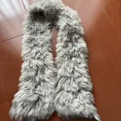 グレー ファーマフラー