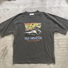Tシャツ L バックトゥザフューチャー デロリアン ピグメント かすれ