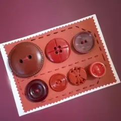 フランスアンティークボタン　アメリカビンテージボタンなど7個セット ボタンシート