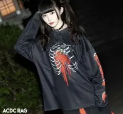 ACDC RAG ストロベリー ロンT Tシャツ パンク ロック V系 原宿系