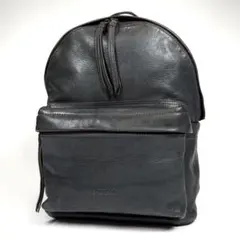 【美品】genten リュック　オールレザー　ゴートヌメ　ネイビー　メンズのサムネイル