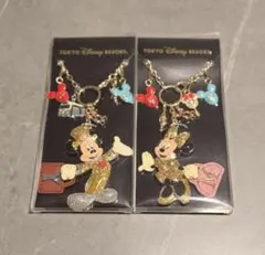 ディズニー ミッキー&ミニー バッグチャーム 　30周年 未使用 2点