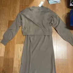 ベージュ ニット セットアップ XL