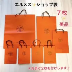 エルメス・ショップ袋・特大含む７枚セット・おまけ２枚つき♪合計９枚・HERMES