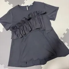 OPAQUE.CLIP オペークドットクリップ　フリルデザインTシャツ　Mのサムネイル
