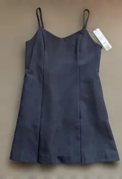 新品　ココディール　キャミワンピース　ショートパンツ付き　ダークグレー