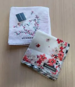 バーバリー☆タオルハンカチ&ハンカチ 2枚セット♪