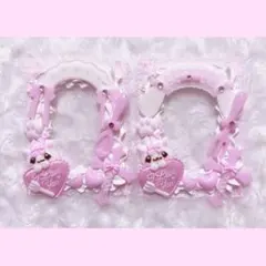 ♥ホイップデコ ペアセット トレカケースデコ 量産型 平成女児 ピンク♥