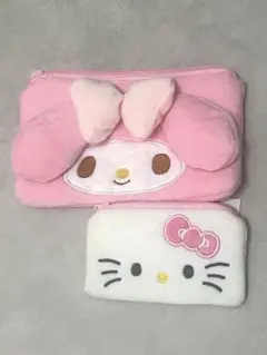新品未使用　マイメロディ&ハローキティ ポーチセット