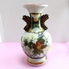 九谷焼の壺　花瓶　置物　飾物　インテリア　オブジェ飾り　床間飾り　フラワーベース