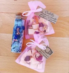 冬の花便り☆モイストポプリとソープサシェ