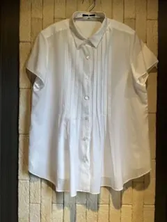 大きいサイズ ICB ドルマンシャツ XL 半袖 ブラウス コットン 白シャツ 