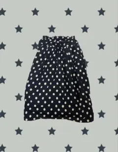 M ドット柄　水玉　ブラック　スカート　y2k フェアリーグランジ