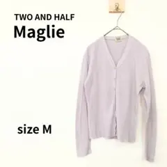 TWO AND HALF　Maglie　Vネックリブカーディガン　2165
