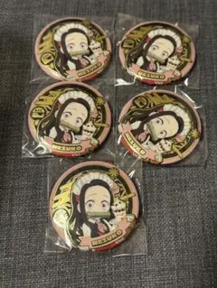 鬼滅の刃竈門禰豆子缶バッジ 上海ケンタッキーフライドチキン KFC 5点セット