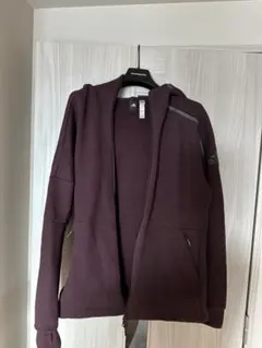 adidas ダークパープル フーディーパーカー