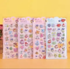 ボンボンドロップシール　たまごっち　まめっち　くちぱっち4枚　3Dシール