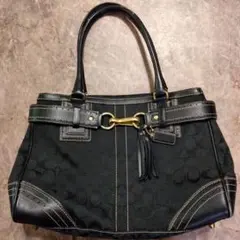 COACH コーチ トートバッグ キャンバス シグネチャー レザー 10508