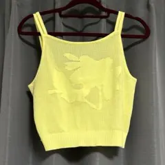 H &Mクロップドニットトップス　キャミソール