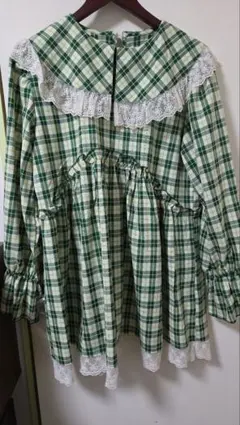 w closet チェック柄 レース襟 長袖ブラウスのサムネイル