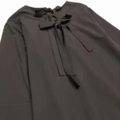 BEAMS HEART ワンピース バックリボン 七分袖 ネイビー