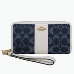 24H限定特価】COACH/アウトレット 長財布(デニムマルチ) - メルカリ