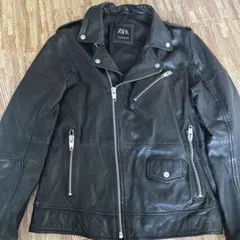 ZARA 黒 ダブルライダース レザージャケット