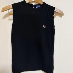 BURBERRY LONDON コットン ニットクルータンクトップ ブラック38のサムネイル