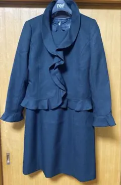 スーツ　ジャケット　スカート　ワンピース　3点セット　ブラック　11号