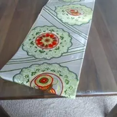 名古屋帯 華紋 刺繍 織り出しのサムネイル