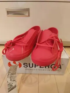【新品・未使用】SUPERGA Pink レインシューズ