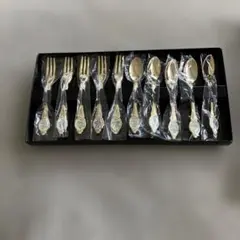 花柄・金色 カトラリーセット 10点