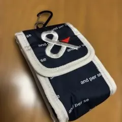 and per se ゴルフ用 ポーチ 小物入れ カラビナ付き距離計ケースのサムネイル