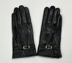 新品レディース革手袋 ・ラムレザーグローブ 裏起毛手袋 本革　ブラック