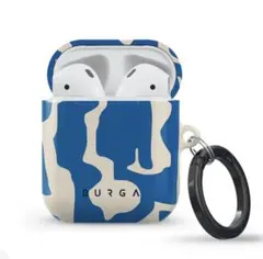 BURGA AirPodsケース 青とクリーム色迷彩