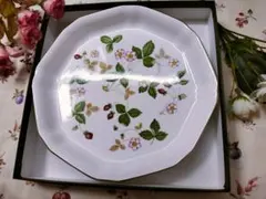 新品箱入♪ＷＥＤＧＷＯＯＤワイルドストロベリーオクタゴナルディッシュＬ