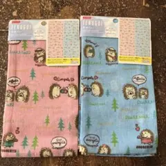 新品未使用　廃盤手ぬぐいハリネズミ二枚セット最終値下げしました