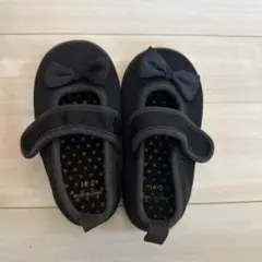 ブラック リボン付き フォーマルシューズ