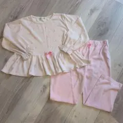 サンリオ☆マイメロディ　フリル付きピンク長袖パジャマ 130cm