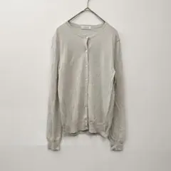 HUMAN WOMAN クールネックカーディガン グレー 077-8270801