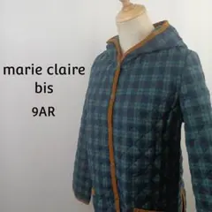 marie claire bis　キルティングジャケット　チェック　9AR　緑