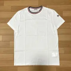 MONCLER 刺繍ロゴ　トリコ色　ホワイト Tシャツ　L