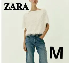ZARA大人気完売商品！フリンジニットトップス