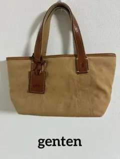 【genten】【ゲンテン】ミニトート キャンバス×レザー【ミモザシリーズ】のサムネイル