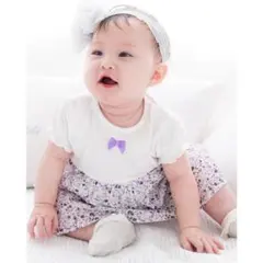 BEBE ベベルダクティオン 花柄ロンパース・カバーオール