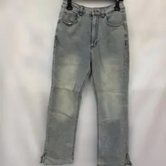 Helm（しまむら）スリット入り ライトブルー デニムパンツ