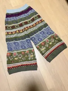 M.&KYOKO 佐藤繊維 切り替え ニット ワイドパンツ 黒 1 - メルカリ