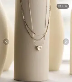 ユナイテッドアローズ　イビツ ハート 3連ネックレス（ハート無し）　ゴールドのサムネイル