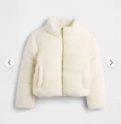 新品 ZARA ザラ フェイクボア パフアノラック S エクリュ ブルゾン 