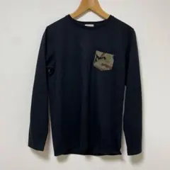 4【送料無料】ナノユニバース　Tシャツ　長袖　黒　レディース　Mサイズ